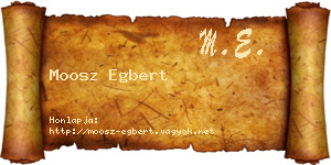 Moosz Egbert névjegykártya